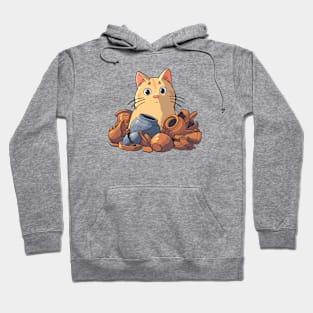 Cat With Broken Pots Hoodie